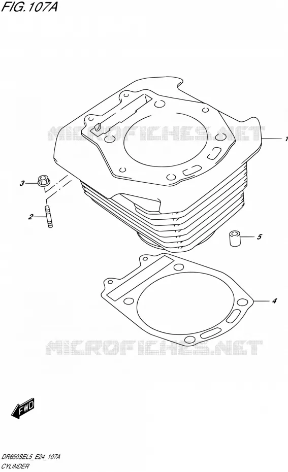 CYLINDRE Suzuki MOTO 650 DR 2015  DR650SE L5 (E24)