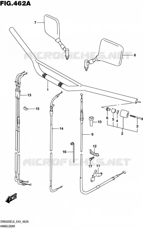 GUIDON Suzuki MOTO 650 DR 2016  DR650SE L6 (E43)