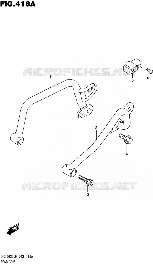POIGNEE ARRIERE Suzuki MOTO 650 DR 2016  DR650SE L6 (E43)