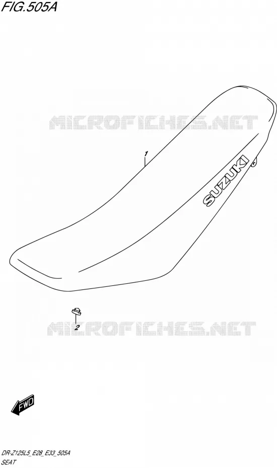 SELLE Suzuki MOTO 125 DR-Z 2015  DR-Z125L L5