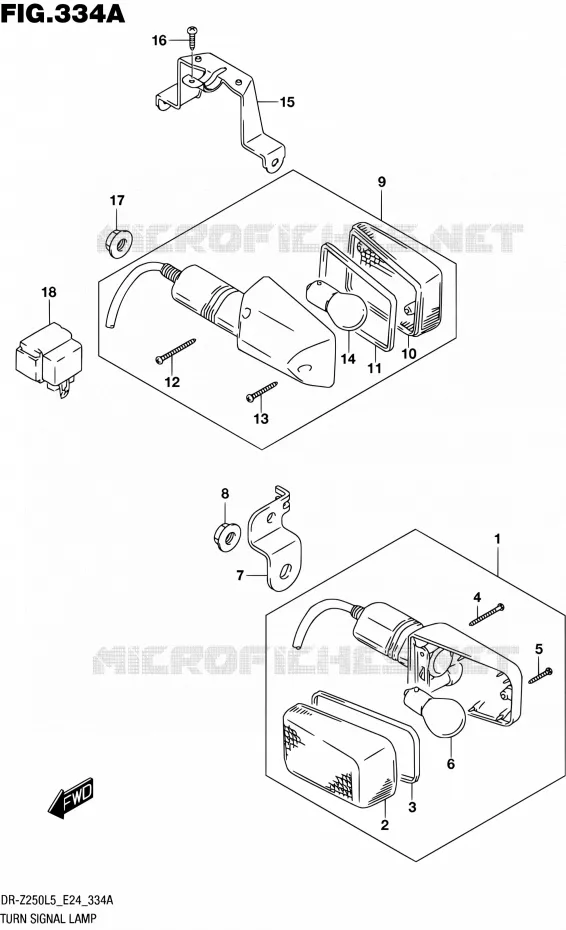 CLIGNOTANTS Suzuki MOTO 250 DR-Z 2015  DR-Z250 L5 (E24)