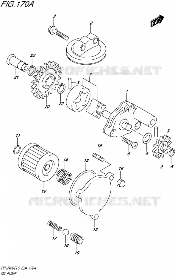 POMPE A HUILE Suzuki MOTO 400 DR-Z 2015  DR-Z400E L5 (E24)