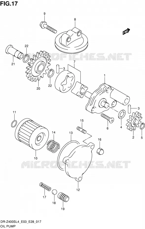POMPE A HUILE Suzuki MOTO 400 DR-Z 2014  DR-Z400S L4 (E03,E28,E33)