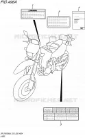 ETIQUETTE (DR Z400SML5 E03) pour Suzuki DR-Z 400 2015