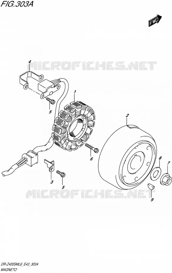 ALLUMAGE ROTOR - STATOR Suzuki MOTO 400 DR-Z 2016  DR-Z400SM L6 (E43)