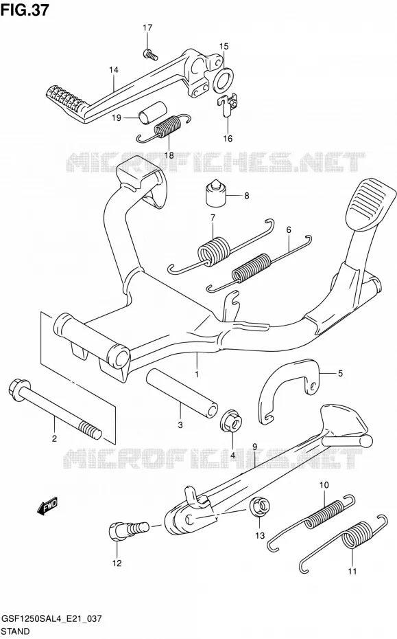 BEQUILLE Suzuki MOTO 1250 BANDIT 2016  GSF1250SA L4 (E21)