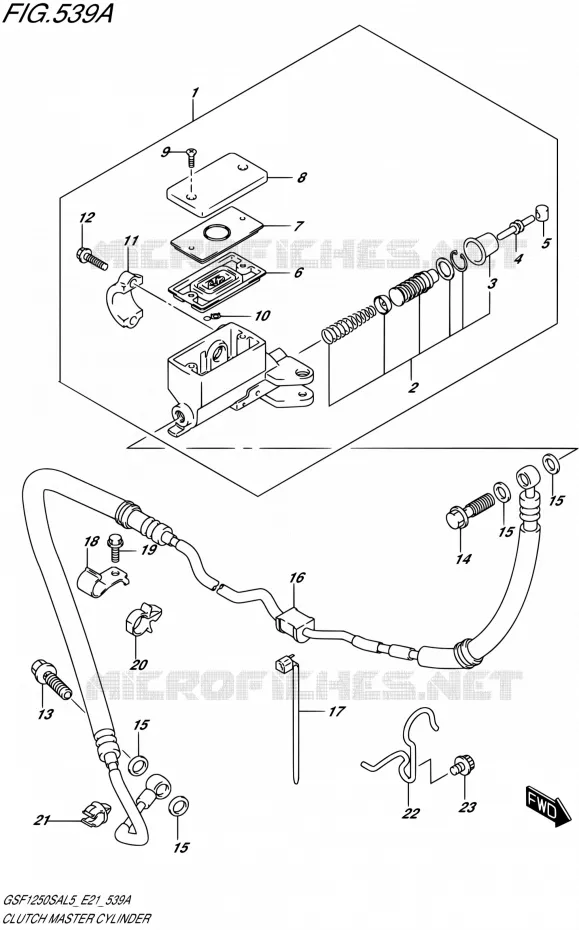 MAITRE CYLINDRE D'EMBRAYAGE Suzuki MOTO 1250 BANDIT 2015  GSF1250SA L5 (E21)