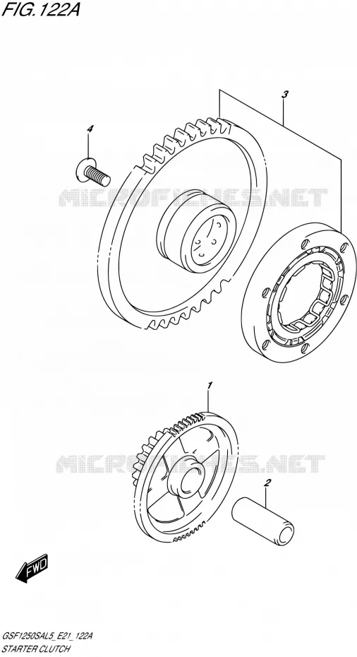 ROUE LIBRE DE DEMARREUR Suzuki MOTO 1250 BANDIT 2015  GSF1250SA L5 (E21)