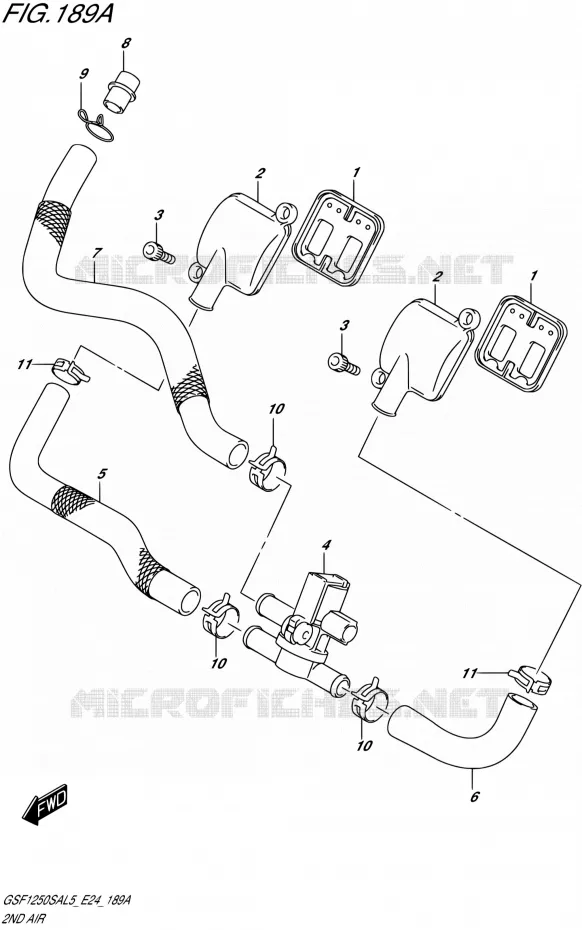 SYSTEME RECYCLAGE GAZ ECHAPPEMENT Suzuki MOTO 1250 BANDIT 2015  GSF1250SA L5 (E24)