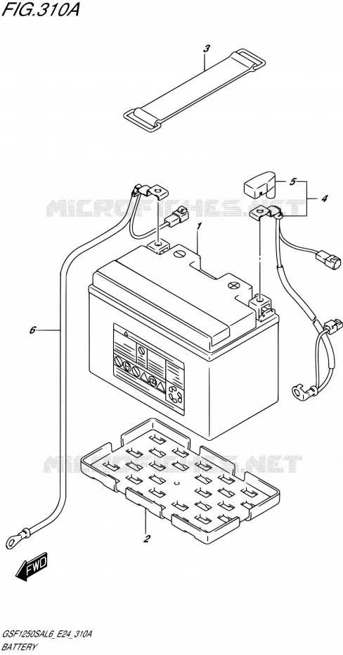 BATTERIE Suzuki MOTO 1250 BANDIT 2016  GSF1250SA L6 (E24)