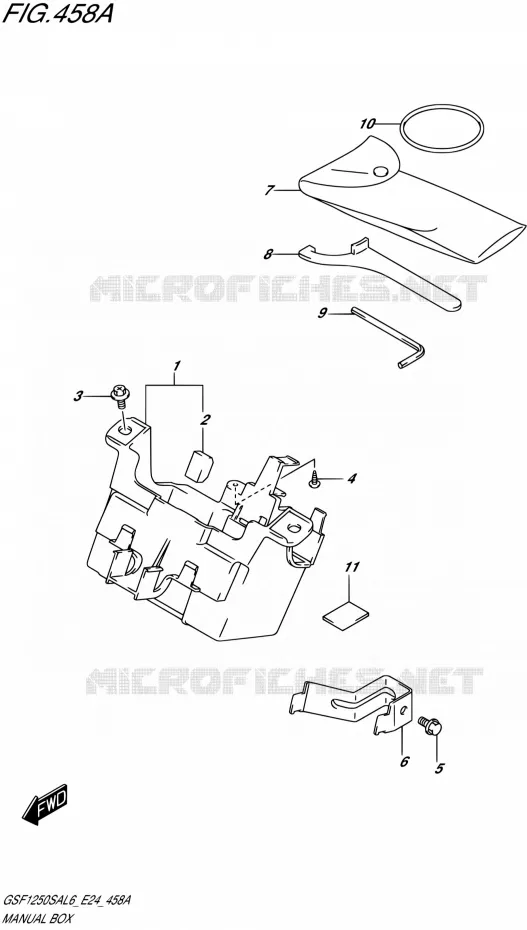 BOITE - TROUSSE A OUTILS Suzuki MOTO 1250 BANDIT 2016  GSF1250SA L6 (E24)