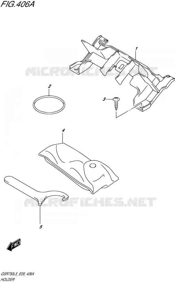 SUPPORT Suzuki MOTO 750 GSR 2015  GSR750 L5 (E09)