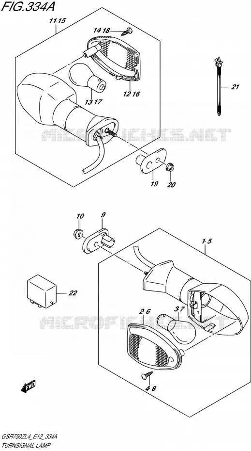 CLIGNOTANTS Suzuki MOTO 750 GSR 2014  GSR750Z L4 (E12)