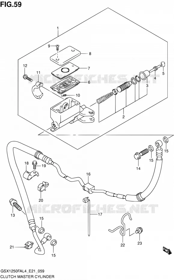 MAITRE CYLINDRE D'EMBRAYAGE Suzuki MOTO 1250 GSX-F 2015  GSX1250FA L4 (E21)