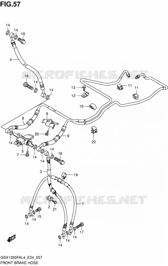 DURITE DE FREIN AVANT Suzuki MOTO 1250 GSX-F 2014  GSX1250FA L4 (E24)