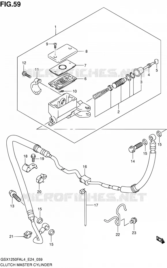 MAITRE CYLINDRE D'EMBRAYAGE Suzuki MOTO 1250 GSX-F 2014  GSX1250FA L4 (E24)