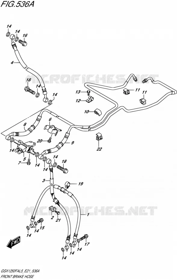 DURITE DE FREIN AVANT Suzuki MOTO 1250 GSX-F 2015  GSX1250FA L5 (E21)