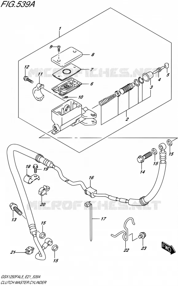 MAITRE CYLINDRE D'EMBRAYAGE Suzuki MOTO 1250 GSX-F 2015  GSX1250FA L5 (E21)