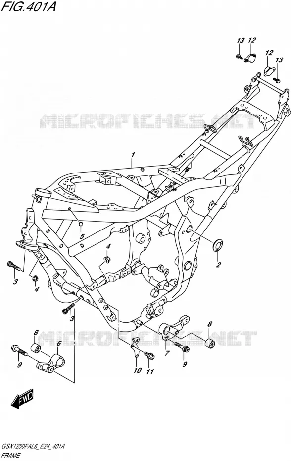CADRE Suzuki MOTO 1250 GSX-F 2016  GSX1250FA L6 (E24)