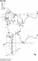 MAITRE CYLINDRE ARRIERE (GSX1300RAL4 E03) pour Suzuki HAYABUSA 1300 2014