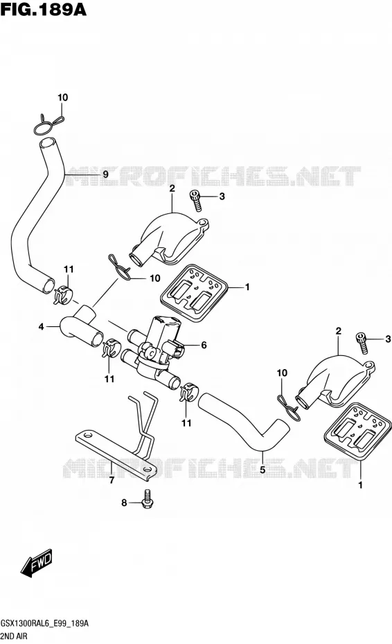 SYSTEME RECYCLAGE GAZ ECHAPPEMENT Suzuki MOTO 1300 HAYABUSA 2016  GSX1300RA L6 (E99)