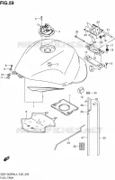 RESERVOIR D'ESSENCE (GSX1300RAL4 E02) pour Suzuki HAYABUSA 1300 2015