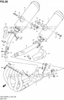 SILENCIEUX (GSX1300RAUFL4 E19) pour Suzuki HAYABUSA 1300 2015