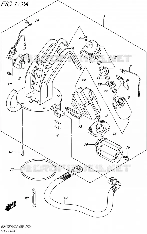 POMPE A ESSENCE Suzuki MOTO 650 GSX-F 2015  GSX650FA L5