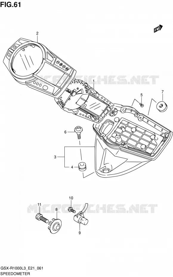 COMPTEUR (GSX-R1000L3 E24) Suzuki MOTO 1000 GSX-R 2013  GSX-R1000 L3/GSX-R1000Z L3 (E24)