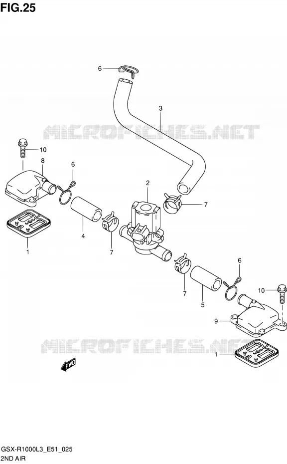SYSTEME RECYCLAGE GAZ ECHAPPEMENT Suzuki MOTO 1000 GSX-R 2013  GSX-R1000 L3/GSX-R1000Z L3 (E51)