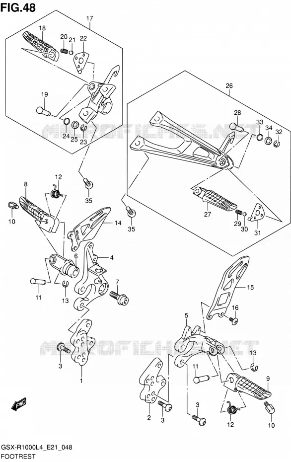 REPOSE PIED Suzuki MOTO 1000 GSX-R 2014  GSX-R1000 L4 (E21)
