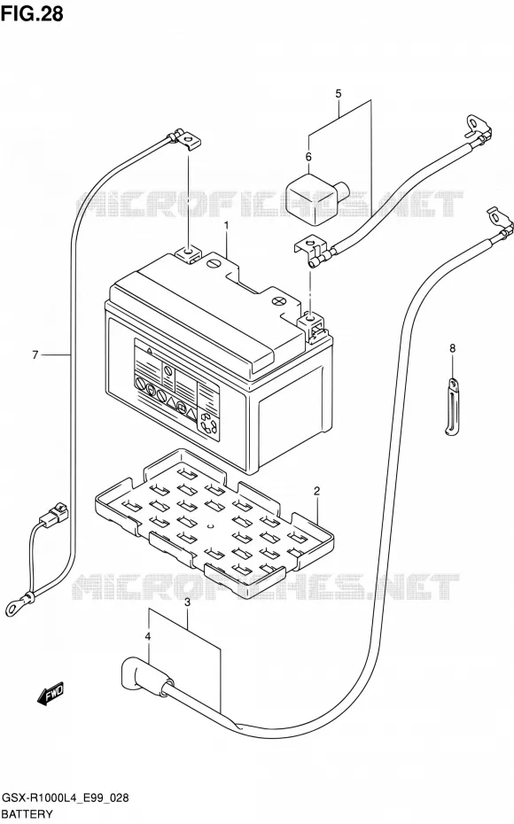 BATTERIE Suzuki MOTO 1000 GSX-R 2014  GSX-R1000 L4 (E99)