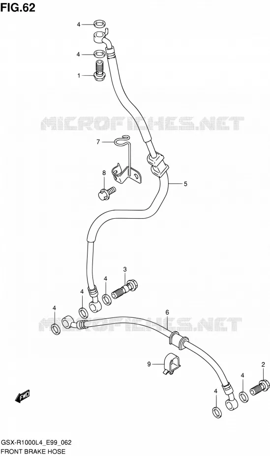 DURITE DE FREIN AVANT Suzuki MOTO 1000 GSX-R 2014  GSX-R1000 L4 (E99)