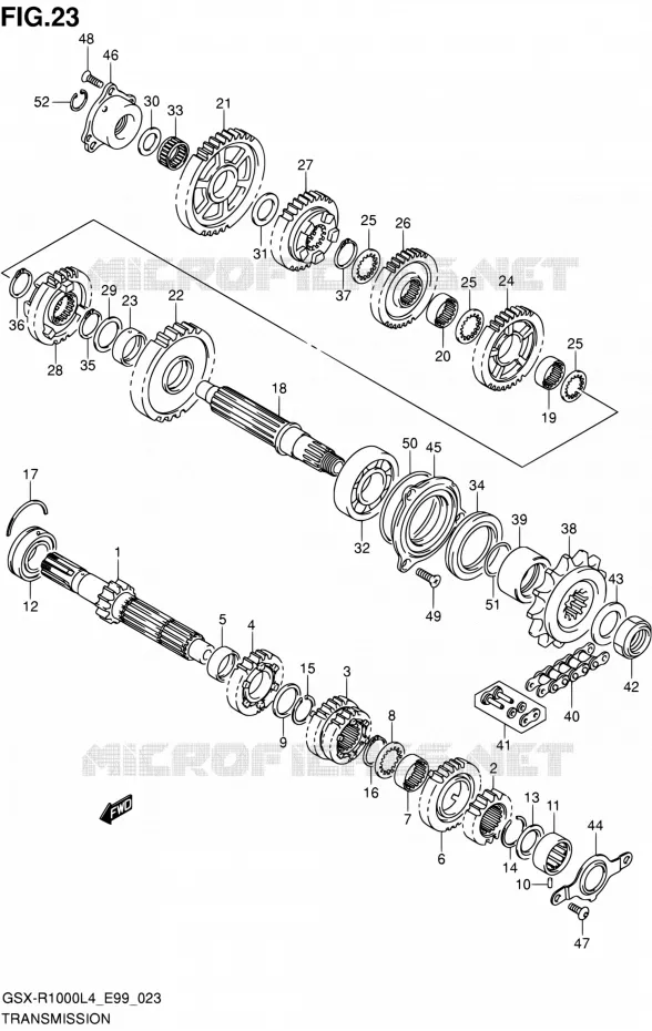 TRANSMISSION Suzuki MOTO 1000 GSX-R 2014  GSX-R1000 L4 (E99)