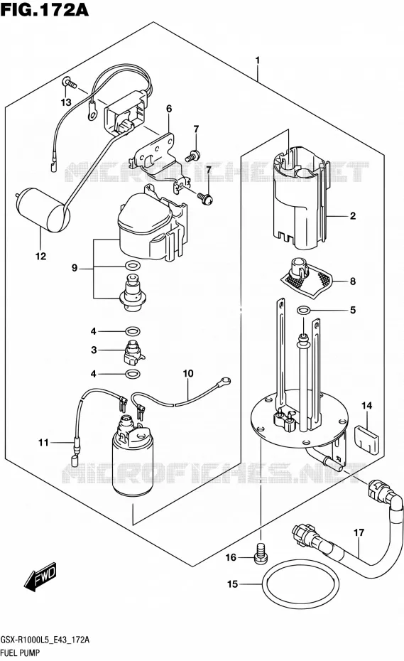 POMPE A ESSENCE Suzuki MOTO 1000 GSX-R 2015  GSX-R1000 L5 (E43)
