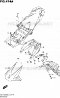 GARDE BOUE ARRIERE pour Suzuki GSX-R 1000 2016