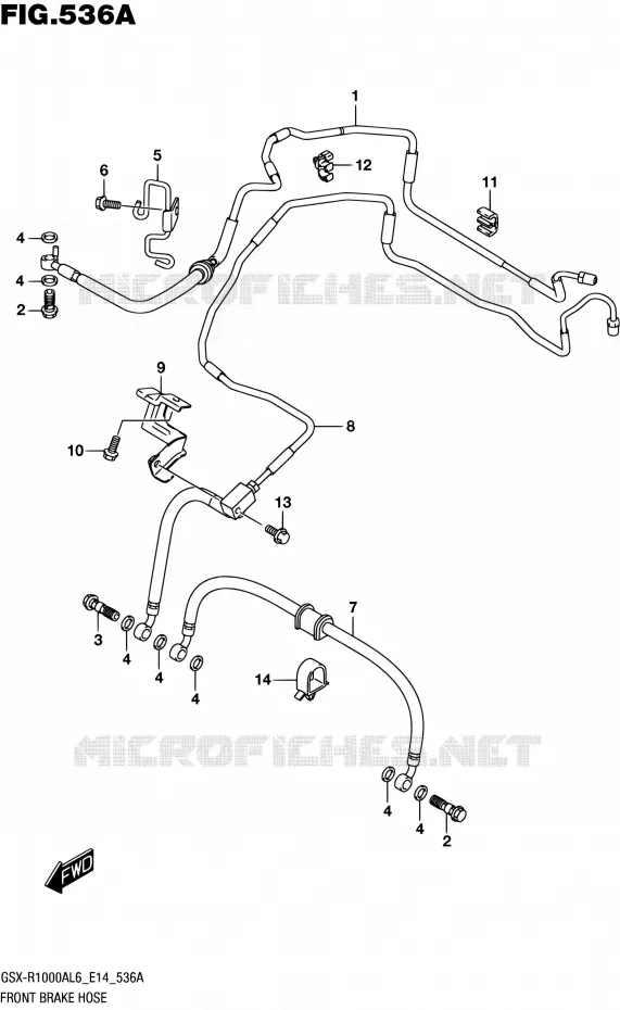 DURITE DE FREIN AVANT Suzuki MOTO 1000 GSX-R 2016  GSX-R1000A L6 (E14)