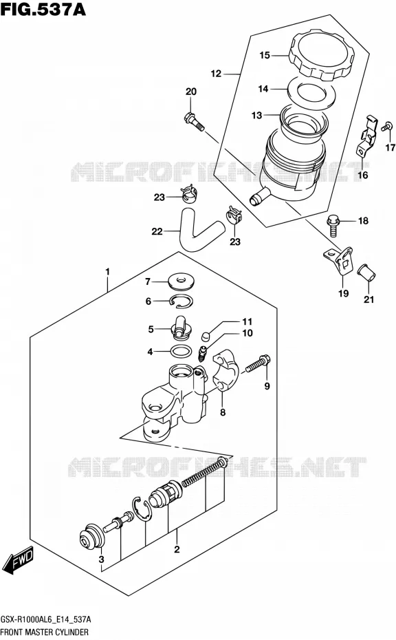 MAITRE CYLINDRE AVANT Suzuki MOTO 1000 GSX-R 2016  GSX-R1000A L6 (E14)