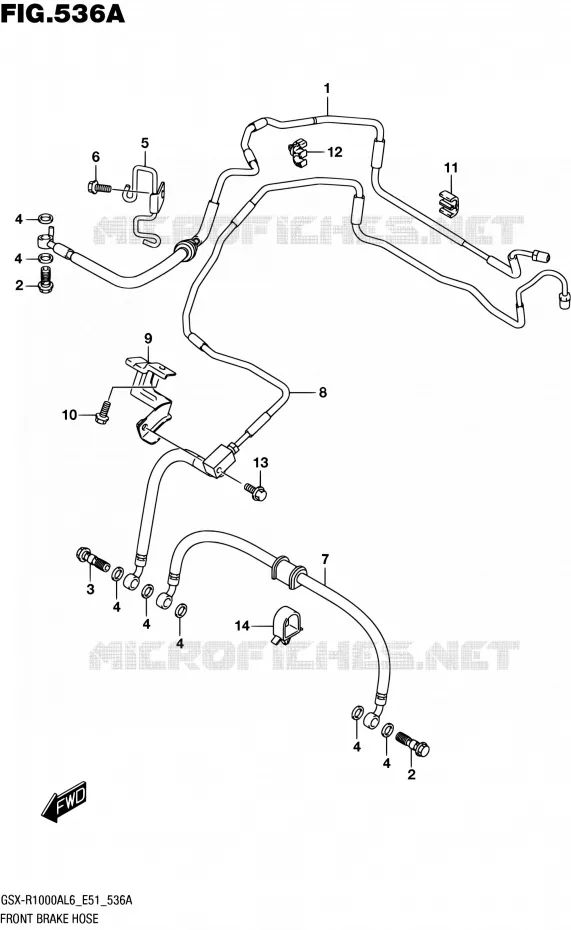 DURITE DE FREIN AVANT Suzuki MOTO 1000 GSX-R 2016  GSX-R1000A L6 (E51)