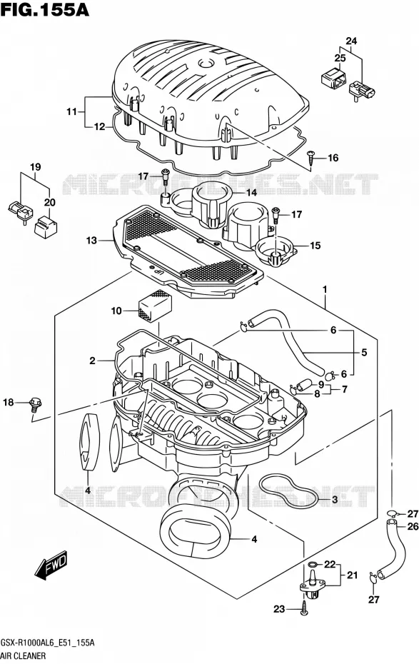 FILTRE A AIR Suzuki MOTO 1000 GSX-R 2016  GSX-R1000A L6 (E51)