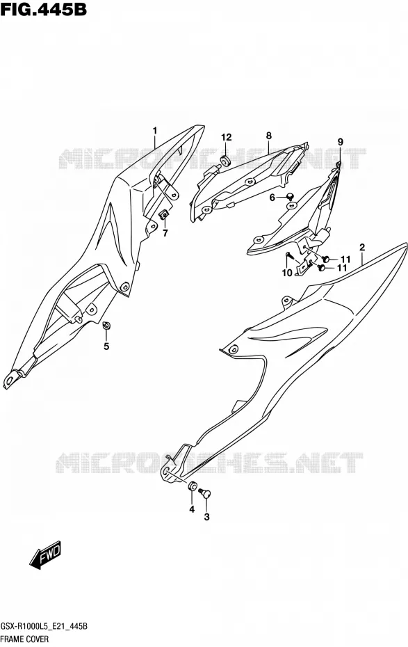 CARENAGES ARRIERE (ARB,AR4) Suzuki MOTO 1000 GSX-R 2015  GSX-R1000UF L5 (E21)