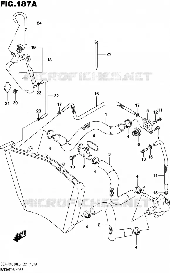 DURITE DE RADIATEUR Suzuki MOTO 1000 GSX-R 2015  GSX-R1000UF L5 (E21)