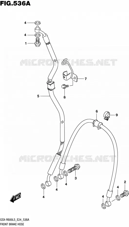 DURITE DE FREIN AVANT Suzuki MOTO 600 GSX-R 2015  GSX-R600 L5 (E24)