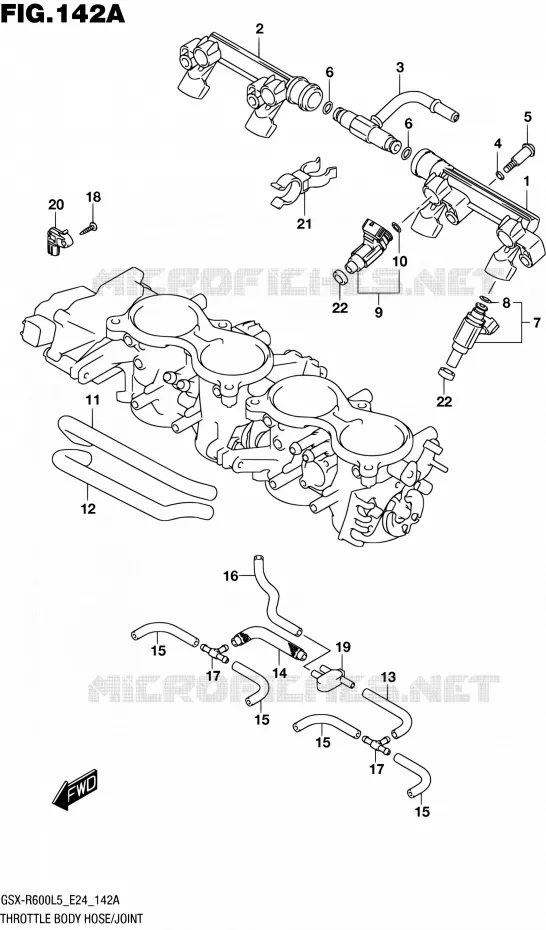 SYSTÈME D'INJECTION Suzuki MOTO 600 GSX-R 2015  GSX-R600 L5 (E24)