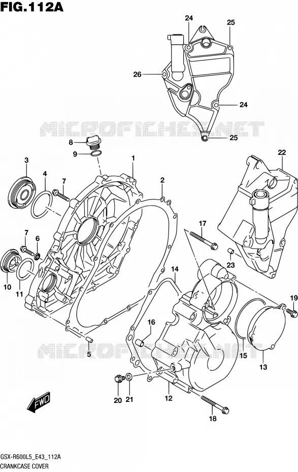CARTER Suzuki MOTO 600 GSX-R 2015  GSX-R600 L5 (E43)