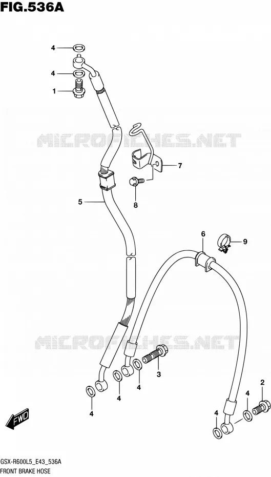 DURITE DE FREIN AVANT Suzuki MOTO 600 GSX-R 2015  GSX-R600 L5 (E43)
