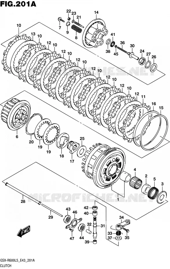 EMBRAYAGE Suzuki MOTO 600 GSX-R 2015  GSX-R600 L5 (E43)