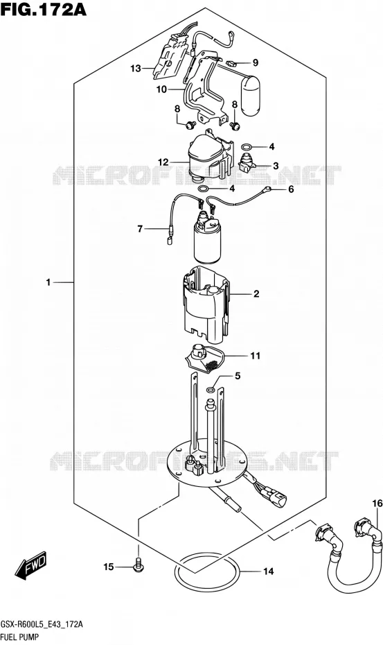 POMPE A ESSENCE Suzuki MOTO 600 GSX-R 2015  GSX-R600 L5 (E43)