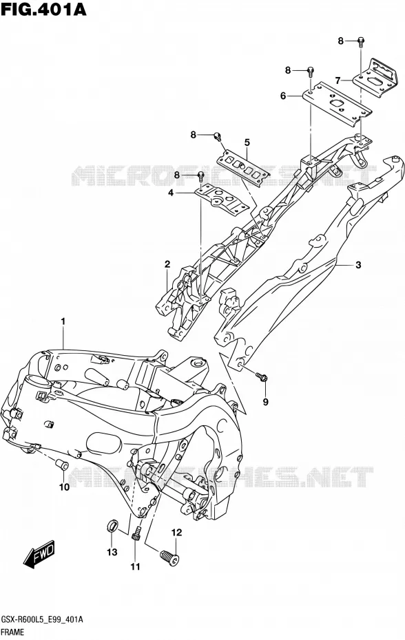 CADRE Suzuki MOTO 600 GSX-R 2015  GSX-R600 L5 (E99)