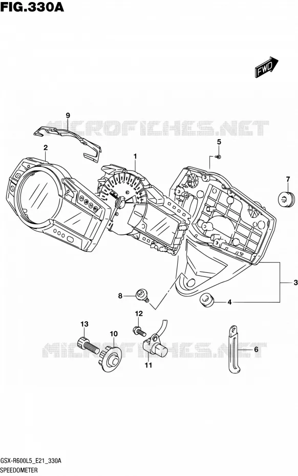 COMPTEUR (GSX-R600L5 E21) Suzuki MOTO 600 GSX-R 2015  GSX-R600UF L5 (E21)